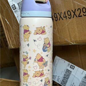 Skip Hop Winnie the Pooh Patterned Stainless Water Bottle - Cream, Purple, Pink